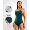 imageG Gradual Womens One Piece Athletic Swimsuit with Adjustable Straps Training Sport Swimwear Modest Bathing Suit for WomenBlue Green