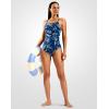 imageG Gradual Womens One Piece Athletic Swimsuit with Adjustable Straps Training Sport Swimwear Modest Bathing Suit for WomenBlue LeafBlue