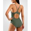 imageG Gradual Womens One Piece Athletic Swimsuit with Adjustable Straps Training Sport Swimwear Modest Bathing Suit for WomenGreen