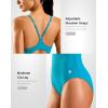 imageG Gradual Womens One Piece Athletic Swimsuit with Adjustable Straps Training Sport Swimwear Modest Bathing Suit for WomenLight Blue