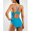 imageG Gradual Womens One Piece Athletic Swimsuit with Adjustable Straps Training Sport Swimwear Modest Bathing Suit for WomenLight Blue