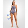 imageG Gradual Womens One Piece Athletic Swimsuit with Adjustable Straps Training Sport Swimwear Modest Bathing Suit for WomenPurple FloralLight Purple