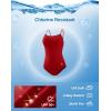 imageG Gradual Womens One Piece Athletic Swimsuit with Adjustable Straps Training Sport Swimwear Modest Bathing Suit for WomenRed