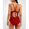 imageG Gradual Womens One Piece Athletic Swimsuit with Adjustable Straps Training Sport Swimwear Modest Bathing Suit for WomenRed