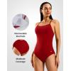 imageG Gradual Womens One Piece Athletic Swimsuit with Adjustable Straps Training Sport Swimwear Modest Bathing Suit for WomenRed