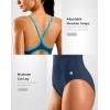 imageG Gradual Womens One Piece Athletic Swimsuit with Adjustable Straps Training Sport Swimwear Modest Bathing Suit for WomenTeam NavyLight Blue