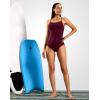 imageG Gradual Womens One Piece Athletic Swimsuit with Adjustable Straps Training Sport Swimwear Modest Bathing Suit for WomenWine Red