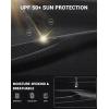 imageMens Sun Protection Long Sleeve Grid Shirts UPF 50 Rash Guard Swim Lightweight Cooling UV ShirtBlack