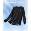 imageMens Sun Protection Long Sleeve Grid Shirts UPF 50 Rash Guard Swim Lightweight Cooling UV ShirtBlack