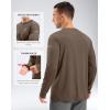 imageMens Sun Protection Long Sleeve Grid Shirts UPF 50 Rash Guard Swim Lightweight Cooling UV ShirtBrown
