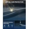 imageMens Sun Protection Long Sleeve Grid Shirts UPF 50 Rash Guard Swim Lightweight Cooling UV ShirtGradient Black Blue