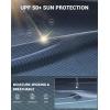 imageMens Sun Protection Long Sleeve Grid Shirts UPF 50 Rash Guard Swim Lightweight Cooling UV ShirtGradient Navy Cyan