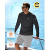 imageMens Sun Protection Long Sleeve Grid Shirts UPF 50 Rash Guard Swim Lightweight Cooling UV ShirtIron Grey