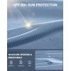 imageMens Sun Protection Long Sleeve Grid Shirts UPF 50 Rash Guard Swim Lightweight Cooling UV ShirtLight Blue