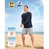 imageMens Sun Protection Long Sleeve Grid Shirts UPF 50 Rash Guard Swim Lightweight Cooling UV ShirtNavy Blue