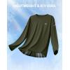 imageMens Sun Protection Long Sleeve Grid Shirts UPF 50 Rash Guard Swim Lightweight Cooling UV ShirtOlive