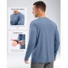 imageMens Sun Protection Long Sleeve Grid Shirts UPF 50 Rash Guard Swim Lightweight Cooling UV ShirtSlate Blue