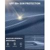 imageMens Sun Protection Long Sleeve Grid Shirts UPF 50 Rash Guard Swim Lightweight Cooling UV ShirtSlate Blue