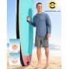imageMens Sun Protection Long Sleeve Grid Shirts UPF 50 Rash Guard Swim Lightweight Cooling UV ShirtSlate Blue