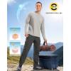 imageMens Sun Protection Long Sleeve Grid Shirts UPF 50 Rash Guard Swim Lightweight Cooling UV ShirtWarm Gray