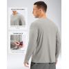 imageMens Sun Protection Long Sleeve Grid Shirts UPF 50 Rash Guard Swim Lightweight Cooling UV ShirtWarm Gray