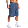 imageG Gradual Mens 12 Long Basketball Shorts with Pockets Lightweight Loose Fit Athletic Shorts Mesh Gym Shorts for MenDusty Blue