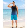 imageG Gradual Beach Tank Tops for Men UPF50 Dry Fit Summer Sleeveless Shirts Mens Workout Shirt for Swimming Running AthleticGradient Black Blue