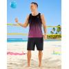 imageG Gradual Beach Tank Tops for Men UPF50 Dry Fit Summer Sleeveless Shirts Mens Workout Shirt for Swimming Running AthleticGradient Black Rose