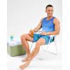 imageG Gradual Beach Tank Tops for Men UPF50 Dry Fit Summer Sleeveless Shirts Mens Workout Shirt for Swimming Running AthleticGradient Blue White