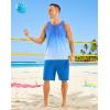 imageG Gradual Beach Tank Tops for Men UPF50 Dry Fit Summer Sleeveless Shirts Mens Workout Shirt for Swimming Running AthleticGradient Blue White