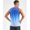 imageG Gradual Beach Tank Tops for Men UPF50 Dry Fit Summer Sleeveless Shirts Mens Workout Shirt for Swimming Running AthleticGradient Blue White