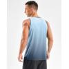 imageG Gradual Beach Tank Tops for Men UPF50 Dry Fit Summer Sleeveless Shirts Mens Workout Shirt for Swimming Running AthleticGradient Grey Blue