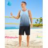 imageG Gradual Beach Tank Tops for Men UPF50 Dry Fit Summer Sleeveless Shirts Mens Workout Shirt for Swimming Running AthleticGradient Grey Blue