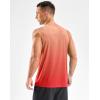 imageG Gradual Beach Tank Tops for Men UPF50 Dry Fit Summer Sleeveless Shirts Mens Workout Shirt for Swimming Running AthleticGradient Orange Red
