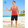 imageG Gradual Beach Tank Tops for Men UPF50 Dry Fit Summer Sleeveless Shirts Mens Workout Shirt for Swimming Running AthleticGradient Orange Red