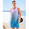 imageG Gradual Beach Tank Tops for Men UPF50 Dry Fit Summer Sleeveless Shirts Mens Workout Shirt for Swimming Running AthleticGradient Pueple Blue