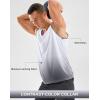 imageG Gradual Beach Tank Tops for Men UPF50 Dry Fit Summer Sleeveless Shirts Mens Workout Shirt for Swimming Running AthleticGradient White Grey