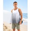 imageG Gradual Beach Tank Tops for Men UPF50 Dry Fit Summer Sleeveless Shirts Mens Workout Shirt for Swimming Running AthleticGradient White Grey