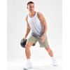 imageG Gradual Beach Tank Tops for Men UPF50 Dry Fit Summer Sleeveless Shirts Mens Workout Shirt for Swimming Running AthleticGradient White Grey
