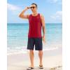 imageG Gradual Beach Tank Tops for Men UPF50 Dry Fit Summer Sleeveless Shirts Mens Workout Shirt for Swimming Running AthleticRed