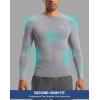 imageG Gradual Mens Compression Shirt Long Sleeve Moisture Wicking Running Gym Shirts for Men Athletic Workout Base Layer TShirtLight Grey