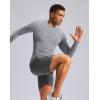imageG Gradual Mens Compression Shirt Long Sleeve Moisture Wicking Running Gym Shirts for Men Athletic Workout Base Layer TShirtLight Grey