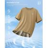 imageG Gradual Mens Sun Protection Swim Shirt UPF 50 Rash Guard Short Sleeve Quick Dry Water Hiking Workout Shirts for MenBrown