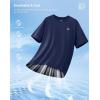 imageG Gradual Mens Sun Protection Swim Shirt UPF 50 Rash Guard Short Sleeve Quick Dry Water Hiking Workout Shirts for MenDark Blue