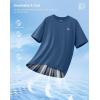imageG Gradual Mens Sun Protection Swim Shirt UPF 50 Rash Guard Short Sleeve Quick Dry Water Hiking Workout Shirts for MenIndigo