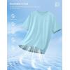 imageG Gradual Mens Sun Protection Swim Shirt UPF 50 Rash Guard Short Sleeve Quick Dry Water Hiking Workout Shirts for MenLight Blue