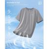 imageG Gradual Mens Sun Protection Swim Shirt UPF 50 Rash Guard Short Sleeve Quick Dry Water Hiking Workout Shirts for MenLight Grey