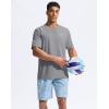 imageG Gradual Mens Sun Protection Swim Shirt UPF 50 Rash Guard Short Sleeve Quick Dry Water Hiking Workout Shirts for MenLight Grey