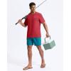 imageG Gradual Mens Sun Protection Swim Shirt UPF 50 Rash Guard Short Sleeve Quick Dry Water Hiking Workout Shirts for MenRed