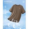 imageG Gradual Mens Sun Protection Swim Shirt UPF 50 Rash Guard Short Sleeve Quick Dry Water Hiking Workout Shirts for MenTaupe